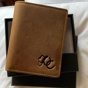 New Urban Cowboy Aluminum Pop Up Card Wallet distressed Leather